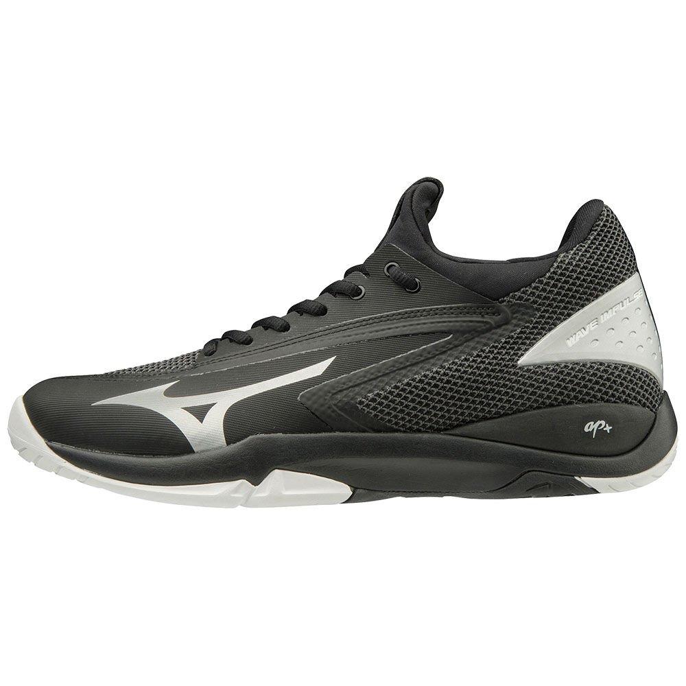 Mizuno Men's Tennis Shoes Black/Silver/White WAVE IMPULSE AC Shoes - 61GA198003